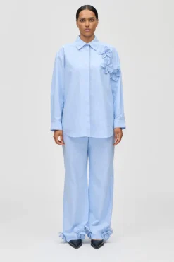 2464 Floral Shirting, Floral Elasticated Long Pantssg-ps26-p109-2464