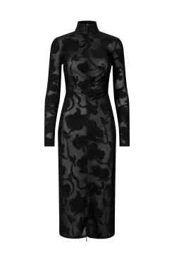 2246 Lurex Jersey, Long Sleeve Zip Dresssg-ps26-d025-2246