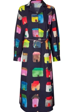 2340 Midweight Cotton, Long Sleeve Workwear Midi Dresssg-aw25-d172-2340