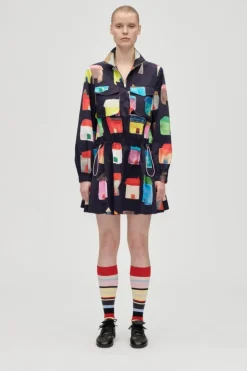 2340 Midweight Cotton, Pullover Parka Dresssg-aw25-d174-2340