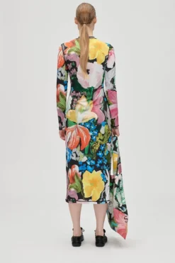 2244 Stocking Jersey, Pullover Long Sleeve Midi Dresssg-aw25-d074-2244