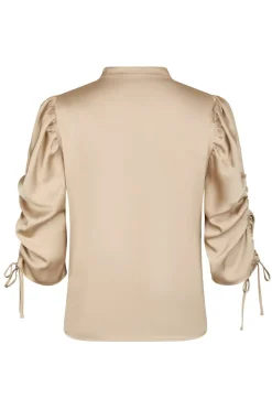 Alvira Drapy Satin Blouse 166542