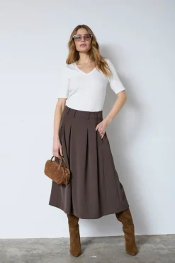 Anyacc Midi Pleat Skirt 44040