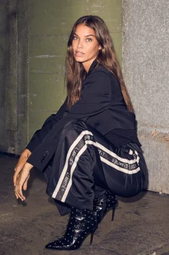 Baggy Lurex Logo Track Pant HL10414