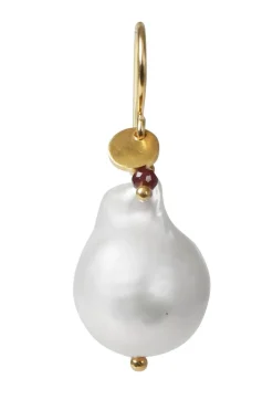 Baroque Pearl Earring With Gemstone