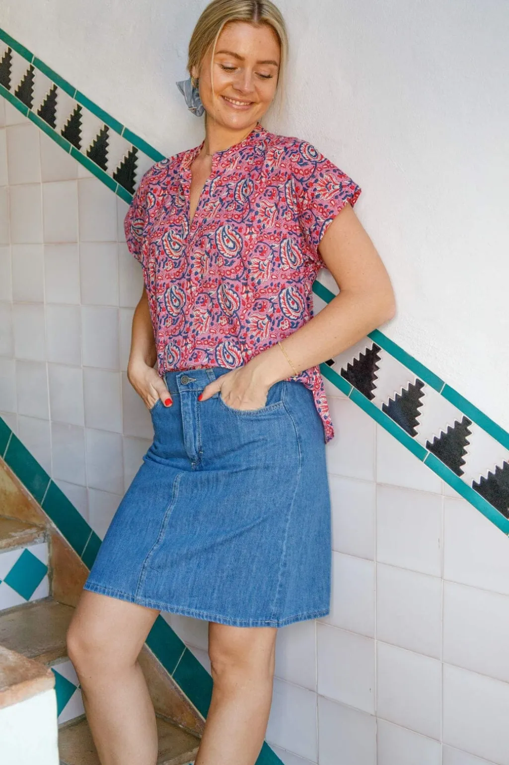 Bcflora S/S Blouse 39814