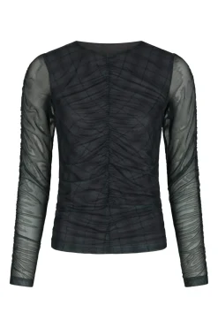 Bea Check Mesh Blouse 167294