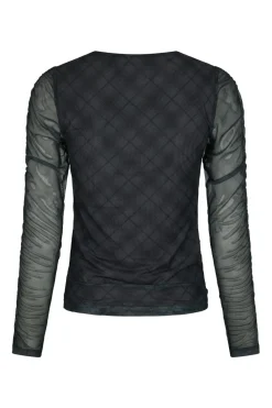 Bea Check Mesh Blouse 167294