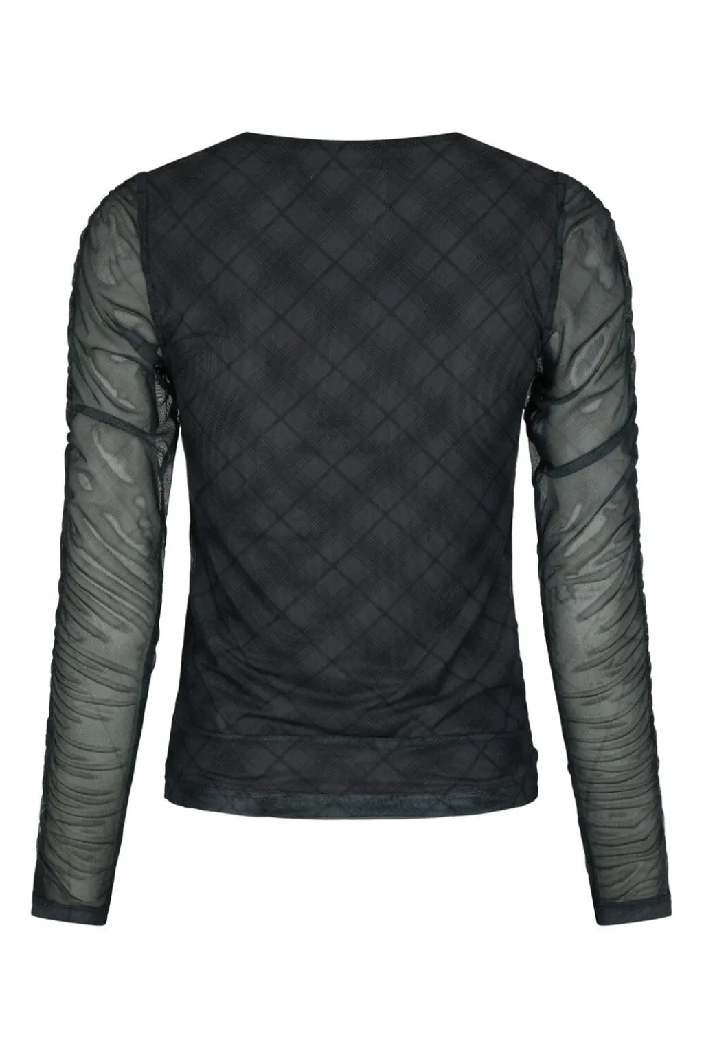 Bea Check Mesh Blouse 167294