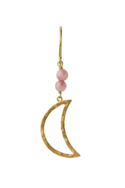 Bella Moon Earring With Coral