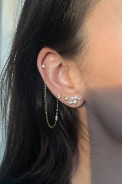 Bloom Pearl Berries Earring Silver