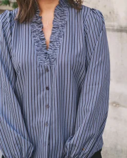 Brielle Twill Stripe Shirt