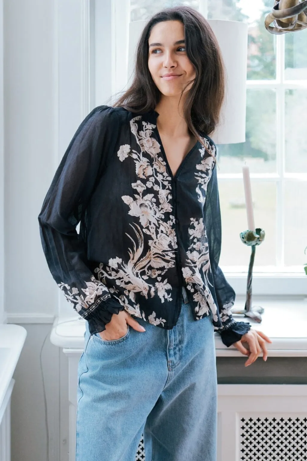 Brise Printed Voile Blouse