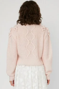 Cable Knit With Bobblestw54-3294