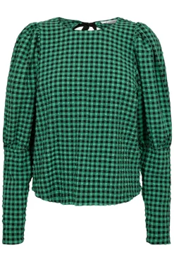 Calebcc Check Bow Blouse 35627