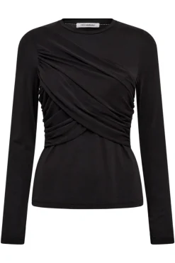 Camillacc Drape Ls Blouse 33190