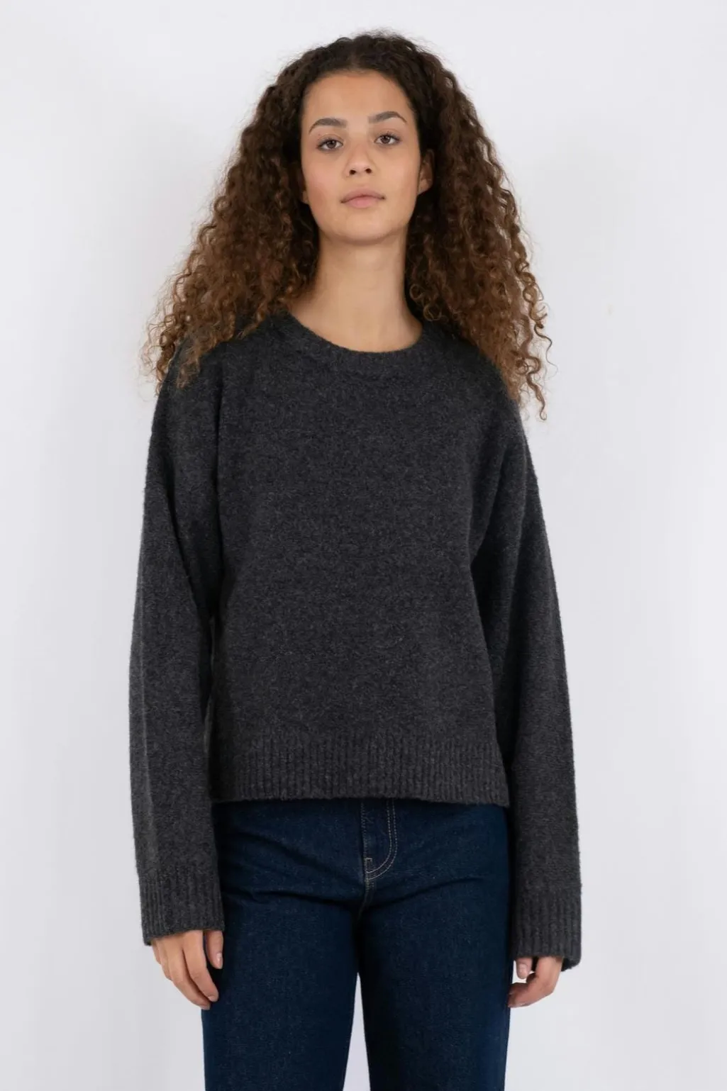 Detri Solid Knit Blouse