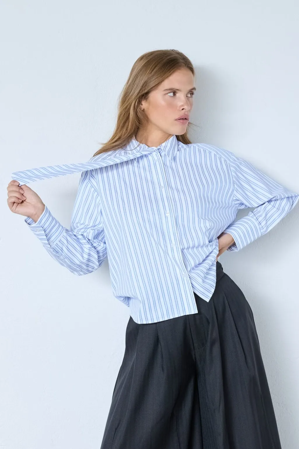 Devincc Stripe Tie Shirt 45018