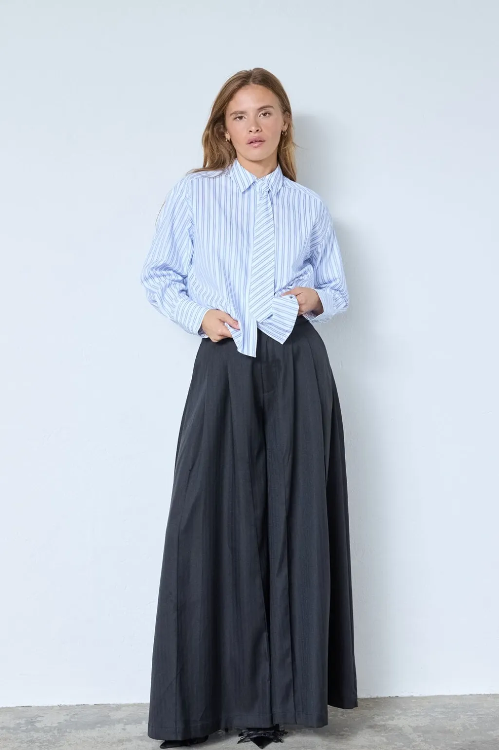 Devincc Stripe Tie Shirt 45018