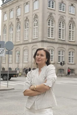 Diana Crepe Stripe Blouse 165203