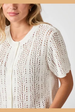 Ellen Crochet Knit Cardigan 161641