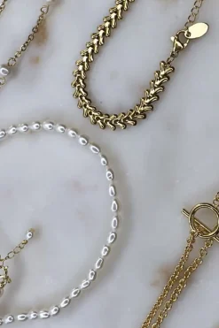 Ferskvandsperle Armbånd