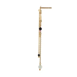 Festive Clear Sea Earring With Chains & Stones