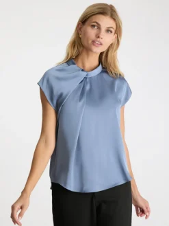 Fleur Drapy Satin Blouse