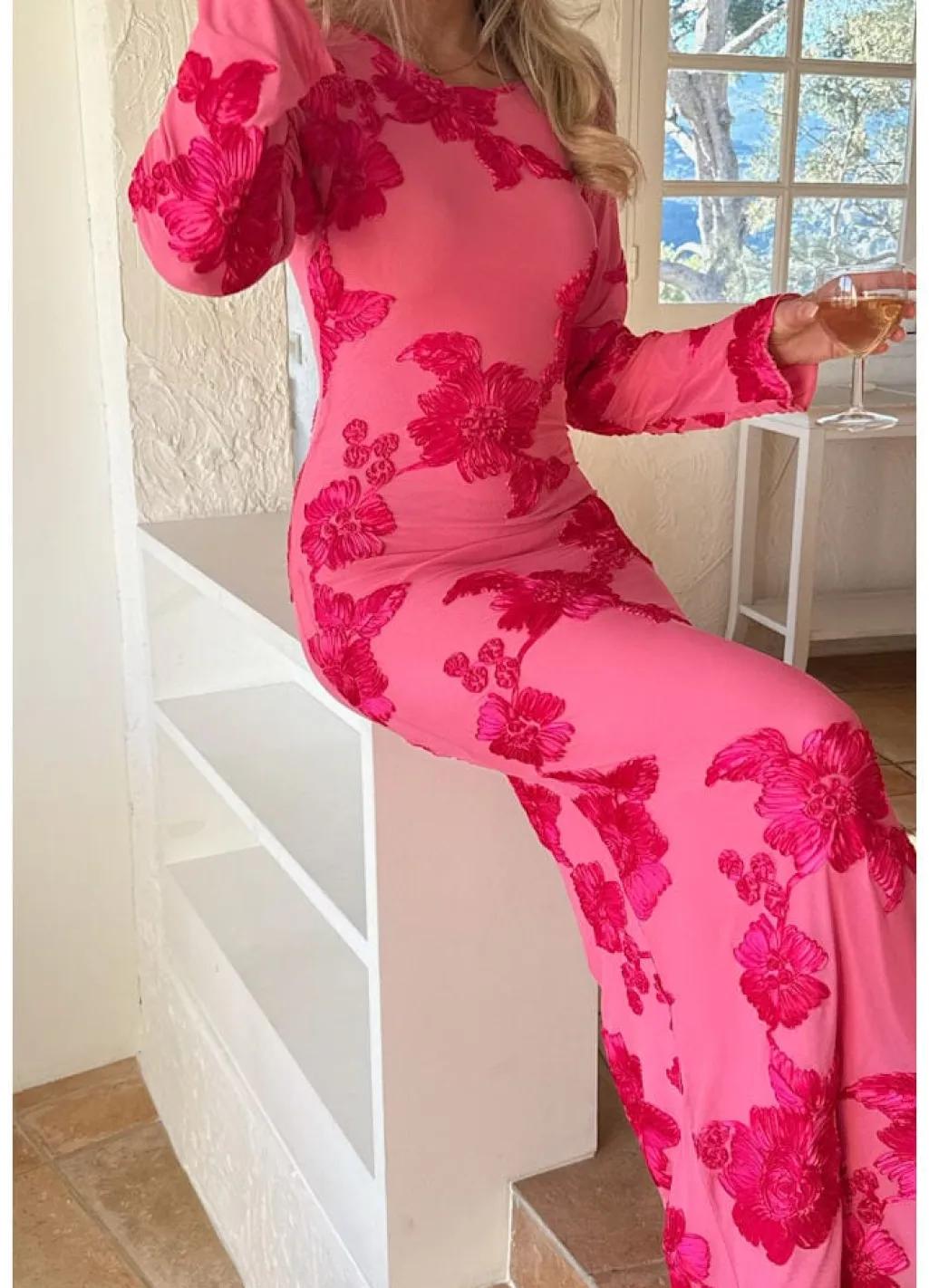 Floraic Mesh Dress A23862