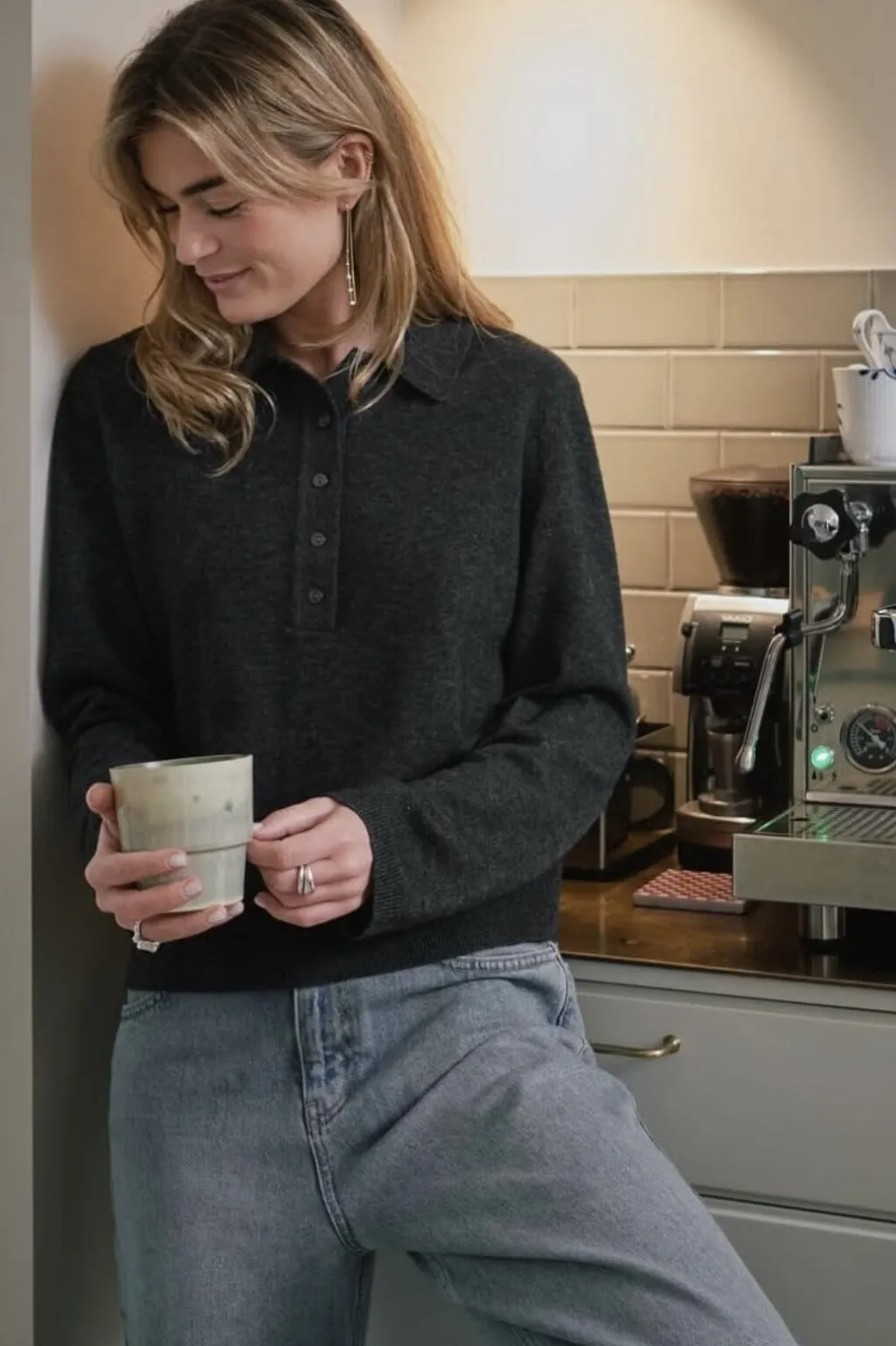 Genea Knit Polo Blouse 163891