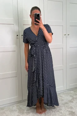 Ginevra Dot Wrap Dress