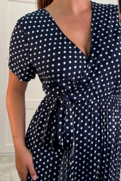 Ginevra Dot Wrap Dress