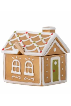 Ginnie Krukke m/Låg & Ske, Brun, Keramik