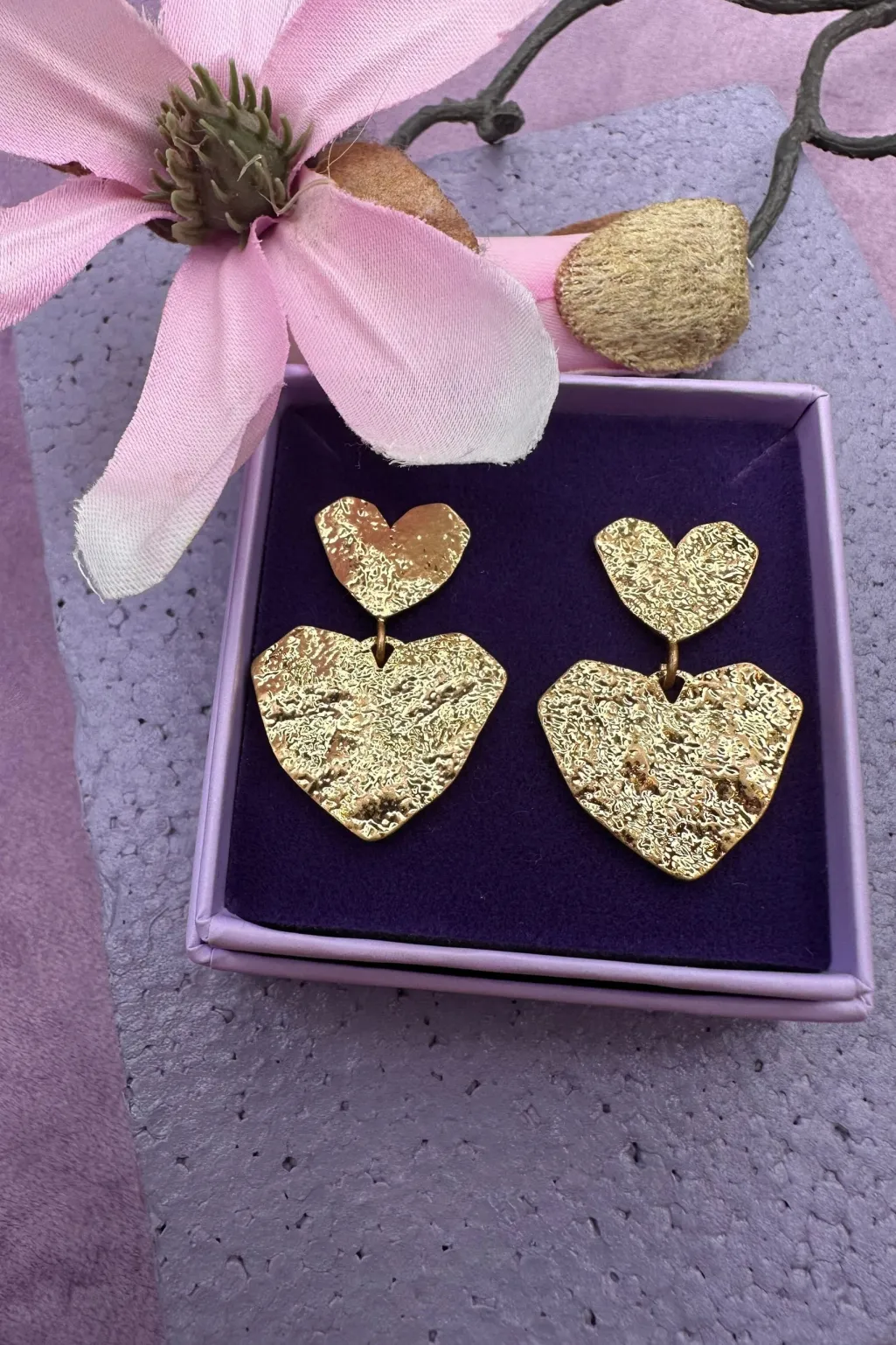 Heart On Heart Earring