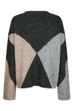 Inga Check Fluff Knit Blouse 165205