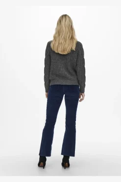 Jdyandrea L/S Zip Cable Pullove Knt