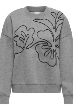 Jdycanoa L/S Emb Sweat