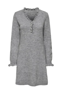 Jdyletty L/S V-Neck Frill Dress Knt