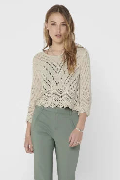 Jdynew Sun 3/4 Cropped Pullover Knt