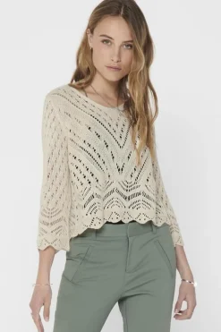 Jdynew Sun 3/4 Cropped Pullover Knt