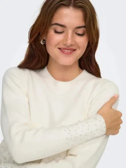 Jdypearl L/S O-Neck Pearl Pullover Knt