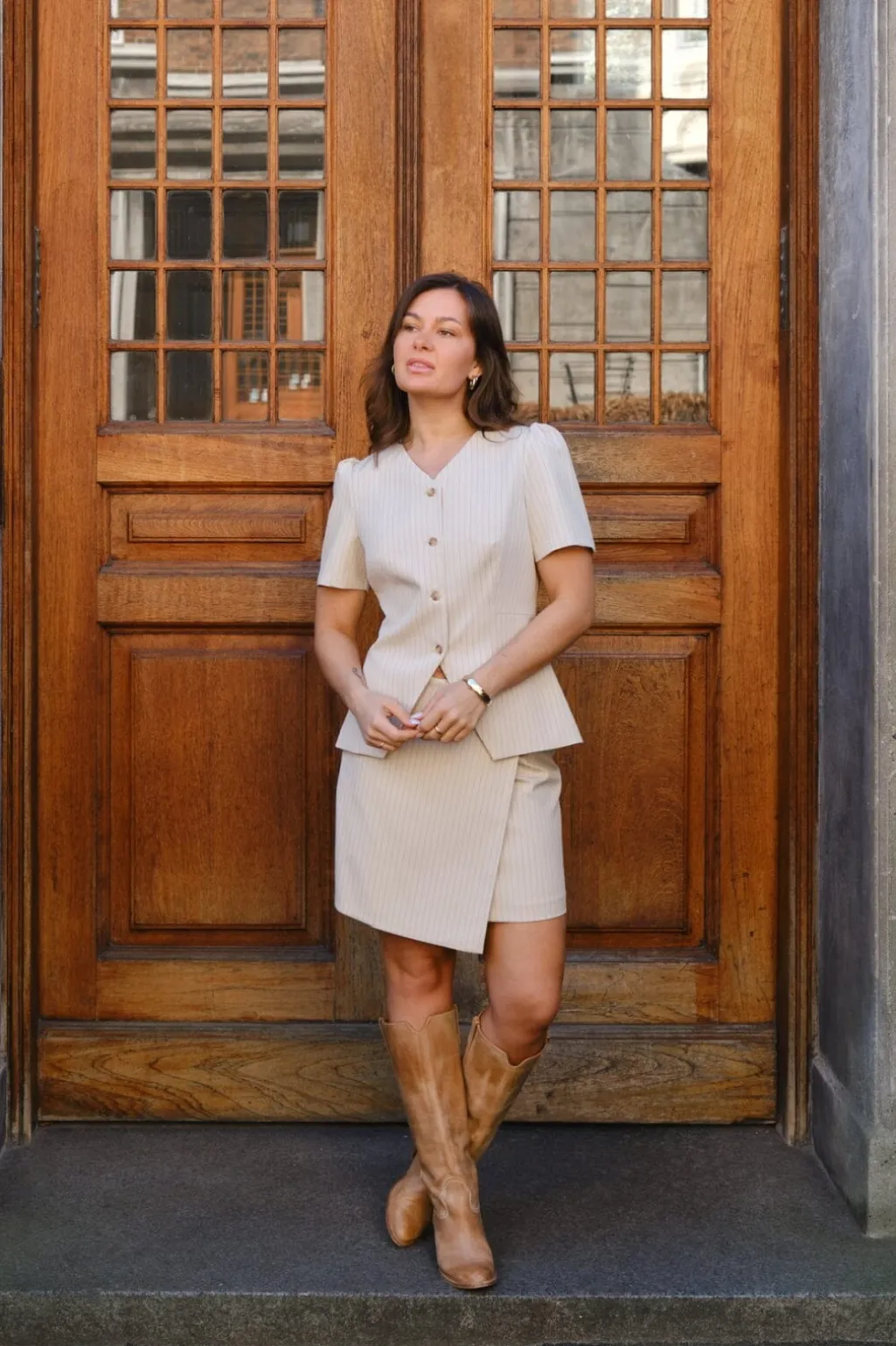 Jules Pinstriped Blouse 164812