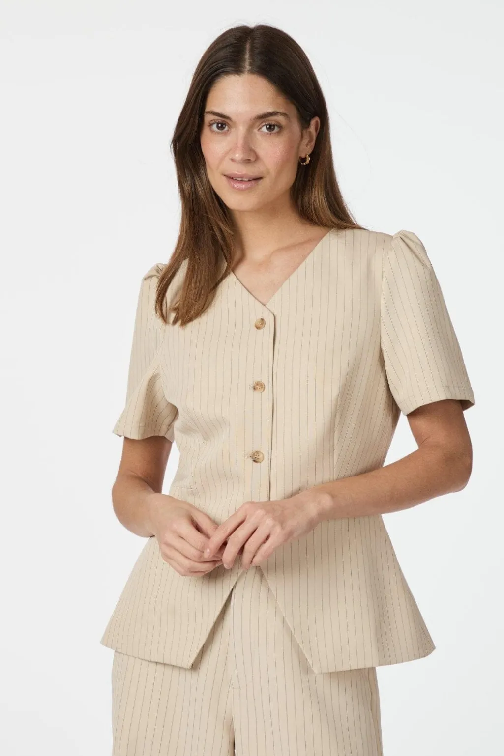 Jules Pinstriped Blouse 164812