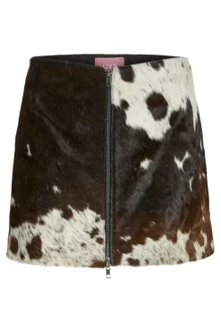 Jxhannah Cow Leather Short Skirt