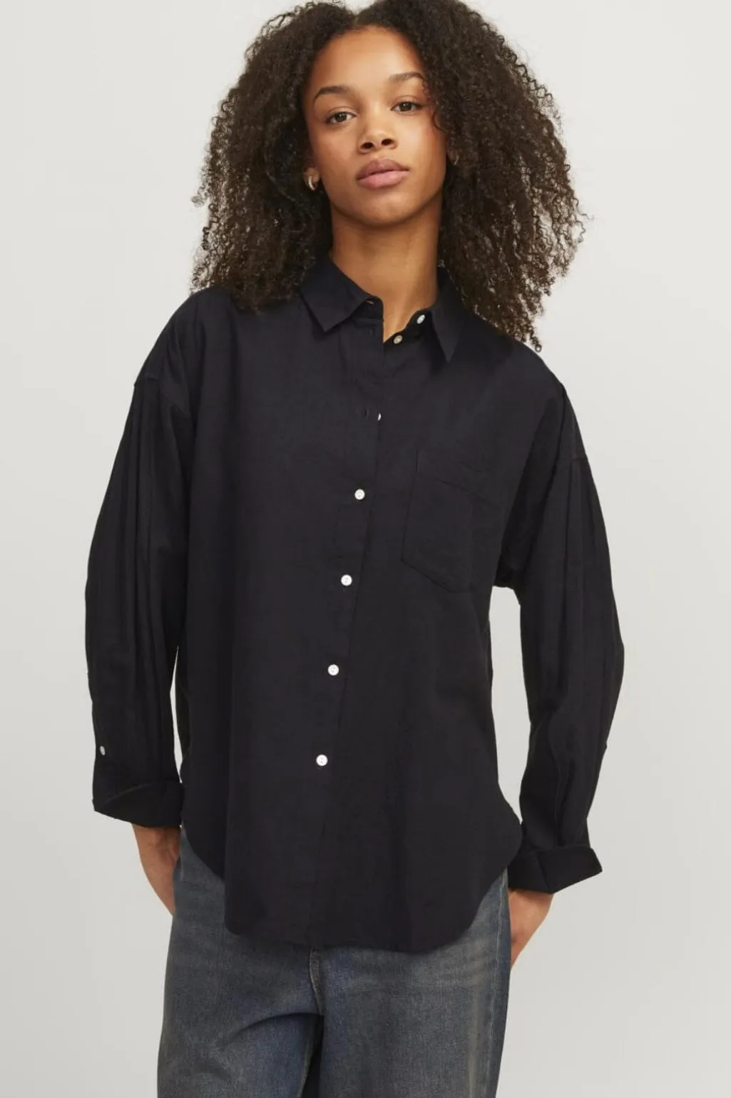 Jxjamie Ls Rlx Linen Blend Shirt Sn