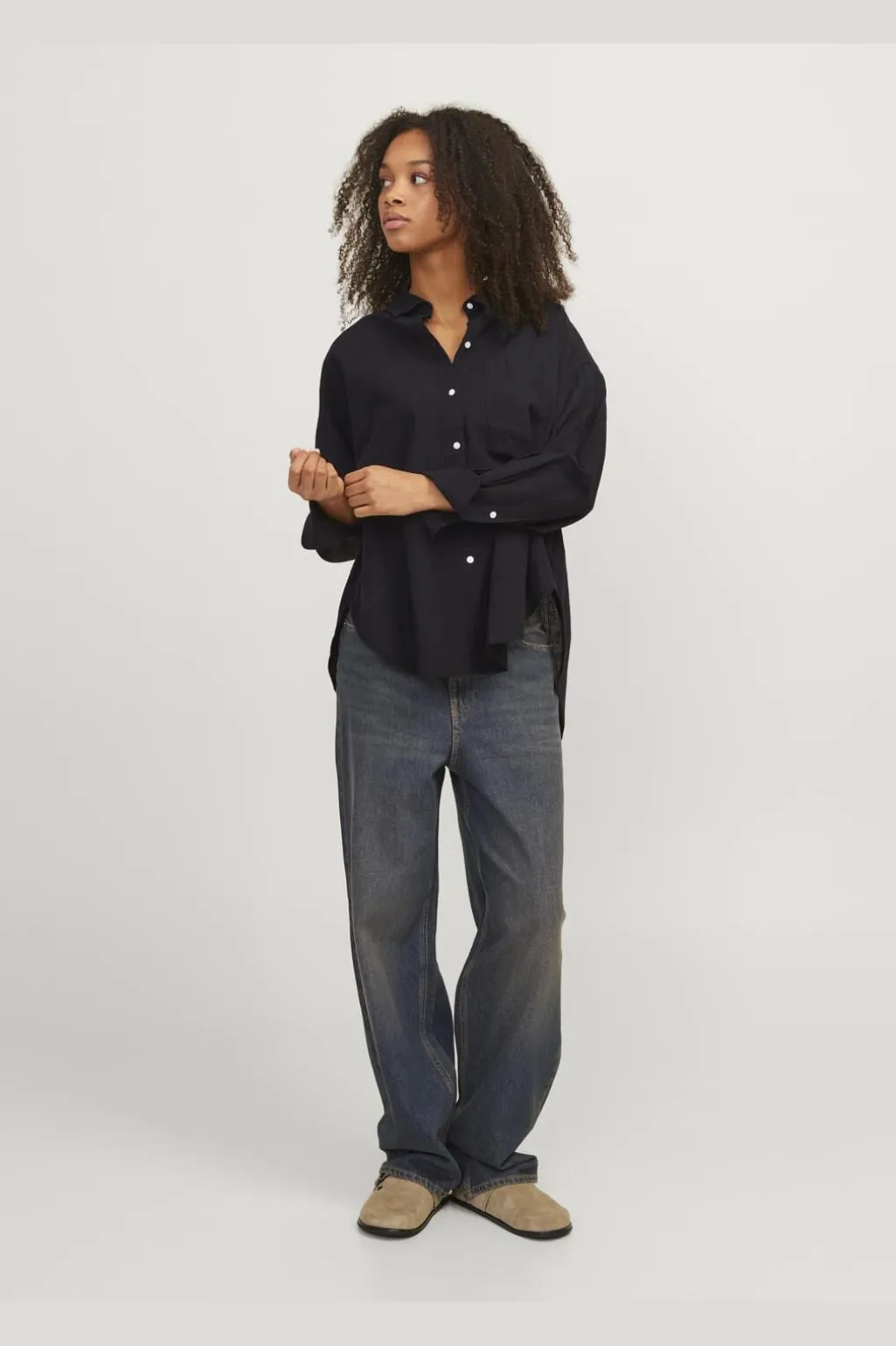 Jxjamie Ls Rlx Linen Blend Shirt Sn