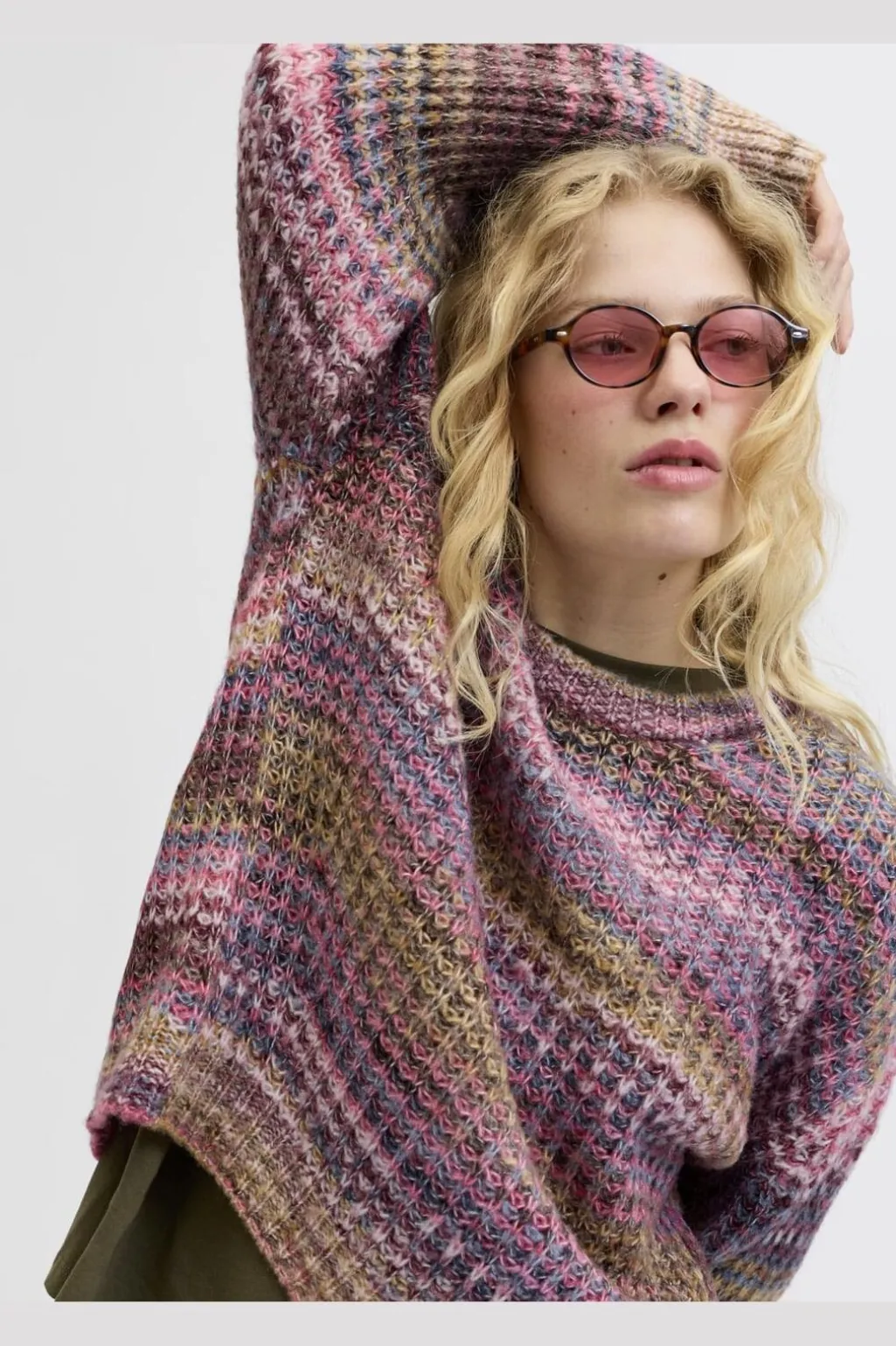 Jxsimone Space Dye Crew Neck Knit Sn