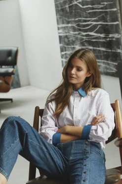 Karinacc Stripe Mix Shirt 45006