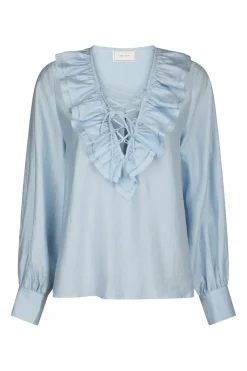 Katarina Crepe Ruffle Blouse 166497