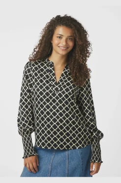 Landa Tile Print Blouse 166926